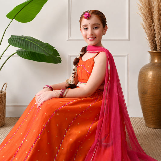 Girls Pretty Ethnic Wear Dress – Premium Festive Lehenga Choli Set