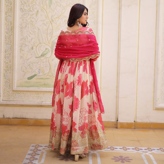 Premium Readymade Gown With Dupatta Set