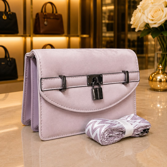 Premium Leather Look Broad Belt Hand & Sling Bag