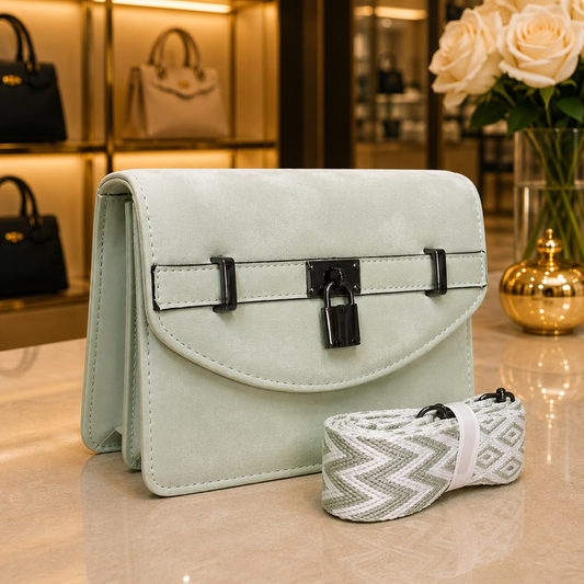Premium Leather Look Broad Belt Hand & Sling Bag