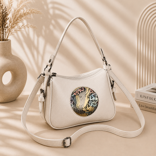 Premium Textured Leather Shoulder & Crossbody Handbag for Women