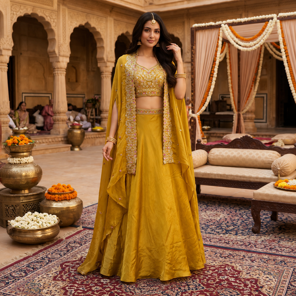 Premium Chinon Silk & Fendy Silk Embroidered Lehenga Set | Wedding & Festive Wear