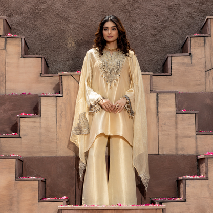 Premium 3 Piece Giraffe Silk Handwork Suit Set with Dupatta