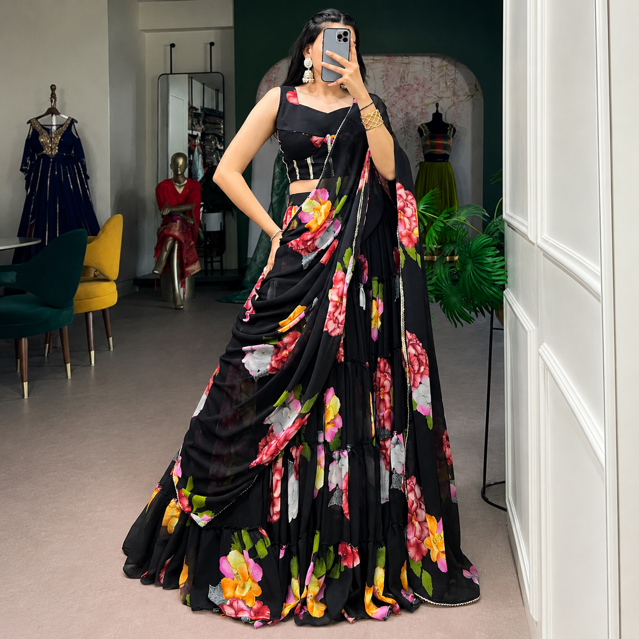 Party Wear Designer Lehenga Choli – Chiffon