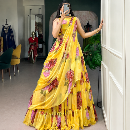 Party Wear Designer Lehenga Choli – Chiffon