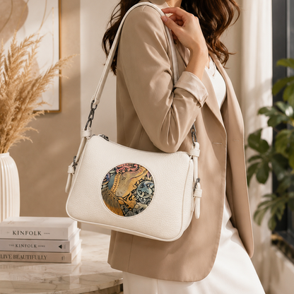 Premium Textured Leather Shoulder & Crossbody Handbag for Women