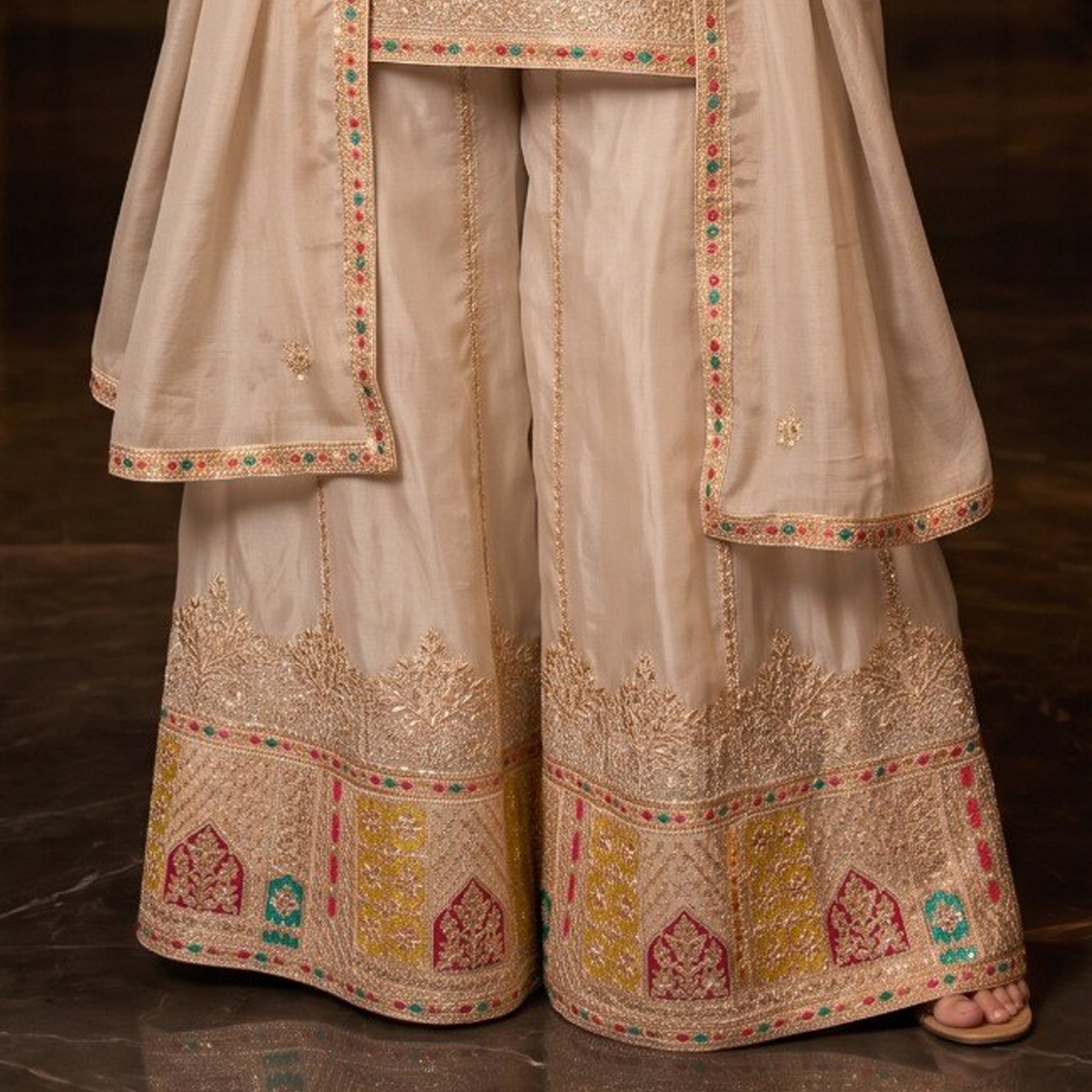 Luxury Festive Embroidered 3 Piece Ethnic Suit
