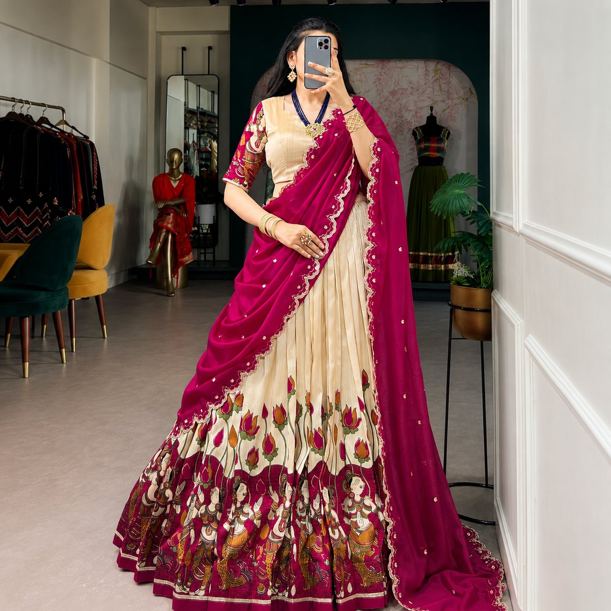 Party Wear Designer Semi-Stitched Lehenga Choli - Blouse Unstitched