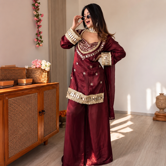 Luxury Mirror Work 4-Piece Dress Collection