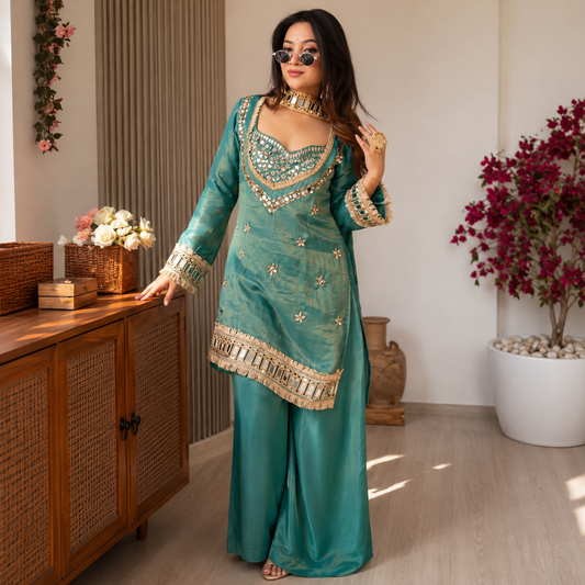 Luxury Mirror Work 4-Piece Dress Collection