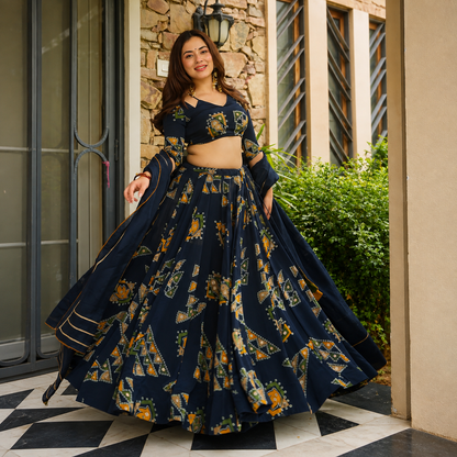 Vallari Designer Ready-to-Wear Party Wear Lehenga Choli – 3 Colors