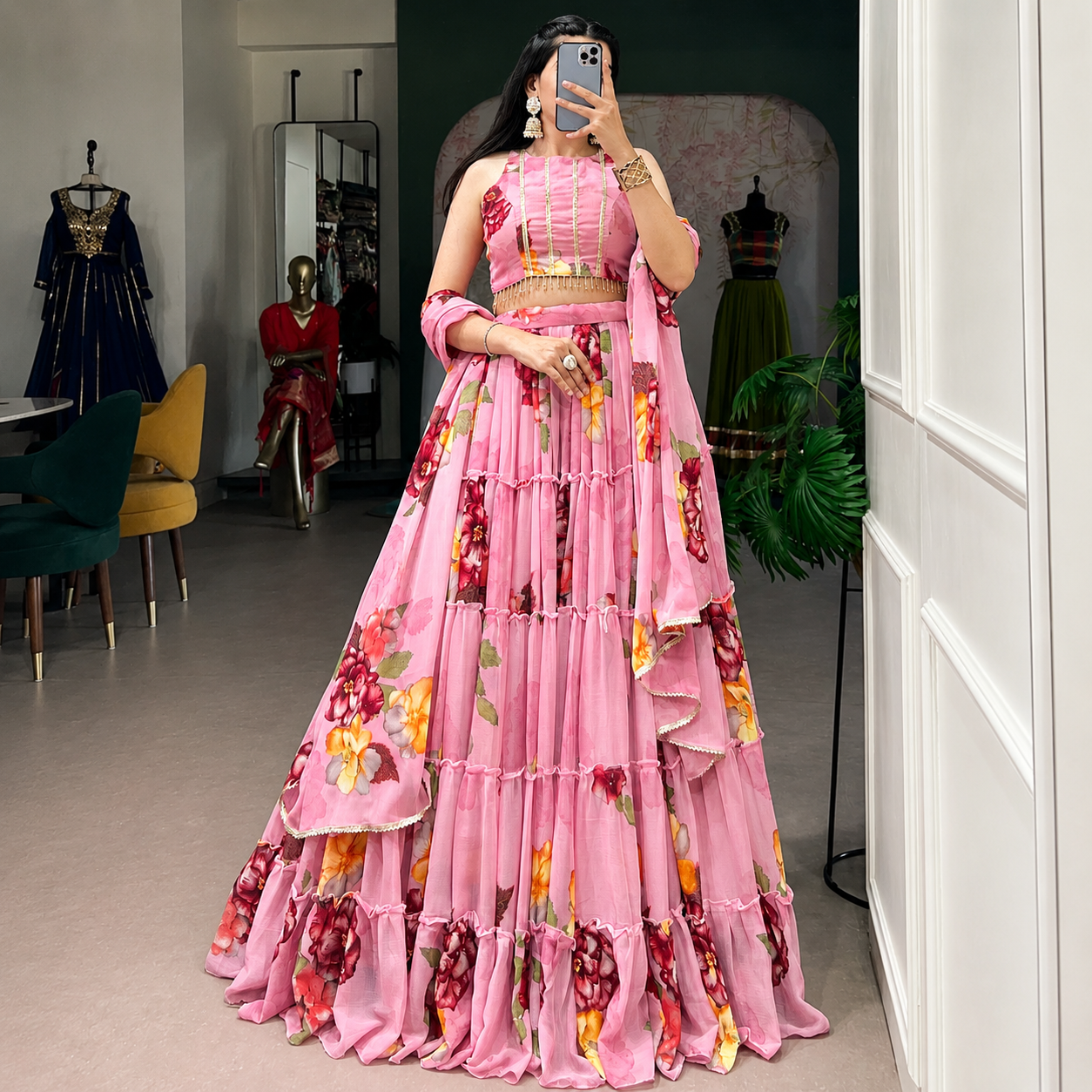 Party Wear Designer Lehenga Choli – Chiffon