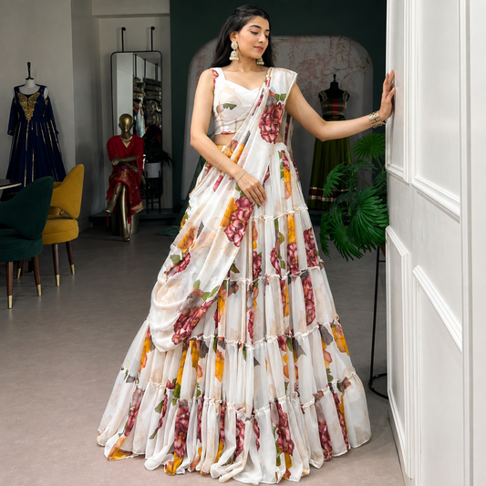 Party Wear Designer Lehenga Choli – Chiffon